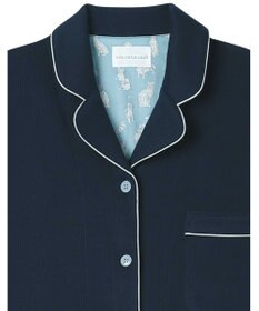 une nana cool 【綿混】ソフトコットンリブ 半袖開襟パジャマ MADE WITH LIBERTY FABRIC