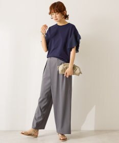AMERICAN HOLIC 【WEB限定】袖チュールサイドスリットプルオーバー