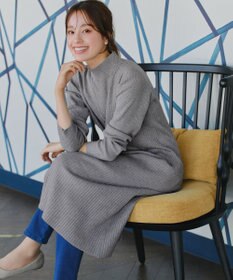 Tiaclasse 【安田美沙子さん着用・新色・XSサイズ追加】リブ切替ニットワンピース