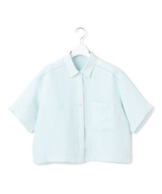 23区 L 【Oggi7月号掲載/洗える】LIBECOリネン クロップド デザイン シャツ