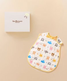 MIKI HOUSE HOT BISCUITS 六重織どうぶつ柄ガーゼスリーパーセット【BOX付き】