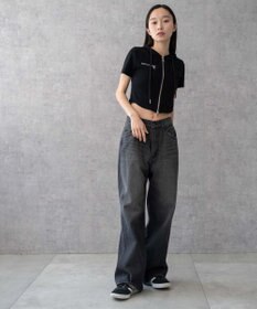 WEGO 【新色追加/美脚/XSSMLサイズ展開】ストレートデニムパンツ