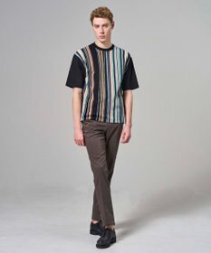 JOSEPH HOMME 【新素材】クレイジーストライプ　クルーネック半袖カットソー