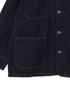 AMERICAN HOLIC ノーカラーデニムカバーオール