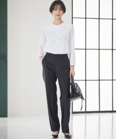 23区 【洗える】ジョーゼットフリル ブラウス