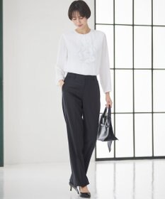 23区 【洗える】ジョーゼットフリル ブラウス