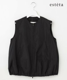 23区 【エステータ】シルクブレンド ライトタフタ ジップアップ ベスト