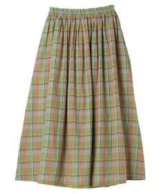 CRAFT STANDARD BOUTIQUE チェックギャザーロングスカート
