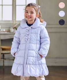 ANY KIDS 【フード取り外し/洗濯機可能】Aラインコート サックスブルー