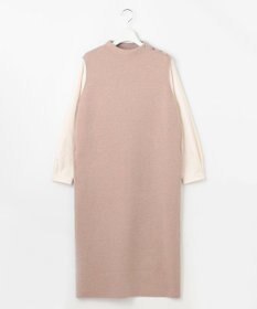 J.PRESS LADIES L 【洗える】CLOTH COMBI KNIT ワンピース