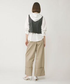 GRACE CONTINENTAL レザーショートジレジャケット