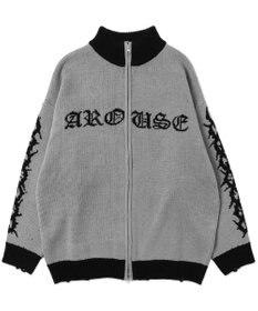 WEGO クロスダメージニットBIGブルゾン