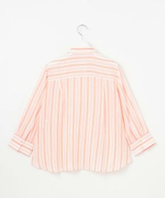 自由区 S 【ドラマ「明日はもっと いい日になる」着用】【接触冷感・吸水速乾・洗える】ナチュラルリネンクロップド丈 シャツ