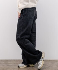 caqu modern baggy ワイドシルエットデニムパンツ USED WASH