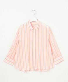 自由区 S 【ドラマ「明日はもっと いい日になる」着用】【接触冷感・吸水速乾・洗える】ナチュラルリネンクロップド丈 シャツ