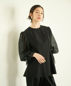 #Newans シアースリーブブラウス