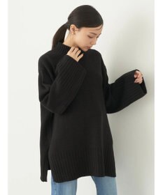 earth music&ecology アンチピリングリブハイネックチュニック