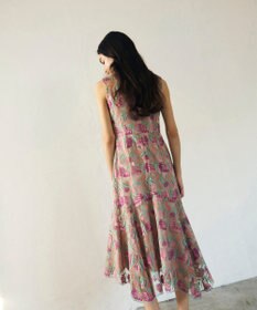 GRACE CONTINENTAL フラワー刺繍チュールドレス