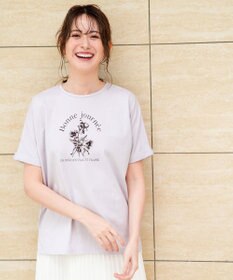ANY SIS フラワープリント ロゴＴシャツ