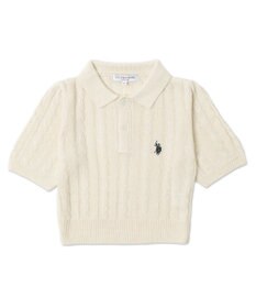 WEGO 別注USPOLO　ケーブルニットポロ