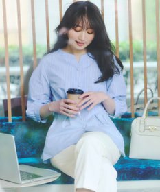 ANY SIS 【接触冷感・UVカット・撥水】クールタッチテーパード パンツ