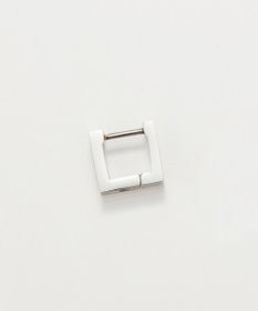 Phoebe 【金属アレルギー対応】ストレートスクエアフープピアス　シルバー/サージカルステンレス（片耳）