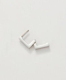 Phoebe 【金属アレルギー対応】ストレートスクエアフープピアス　シルバー/サージカルステンレス（片耳）