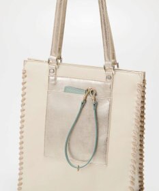 TOPKAPI 【TREASURE TOPKAPI】フェイクレザー ポーチ付き パラコード かがりトートバッグ