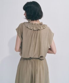 UNFILO 【WEB限定カラー】ヴィンテージシアー フリルネック ブラウス