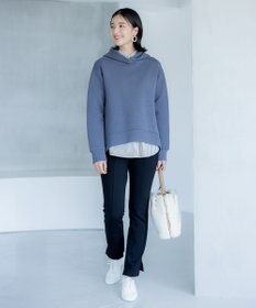 組曲 S 【洗える・ウエストゴム仕様】ハイパワーストレッチサイドスリット パンツ