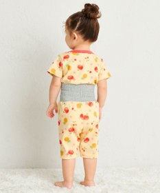 MIKI HOUSE HOT BISCUITS 【80-120cm】 フルーツ柄 腹巻き付き 天竺素材 半袖パジャマ