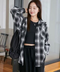 WEGO フードチェックBIGシャツ