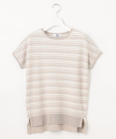 J.PRESS LADIES 【洗える・抗菌防臭】コットンアセテート ランダムガーター柄 ニット