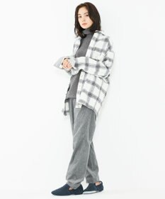 JOSEPH ABBOUD MOUNTAIN 【SPACE／UNISEX】フランネルジャージーブロック シャツ