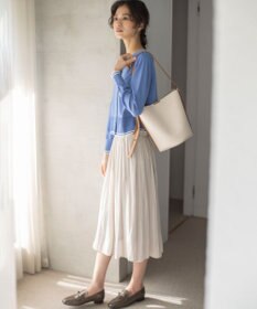 組曲 【WEB限定】ギャザーライトデシン スカート