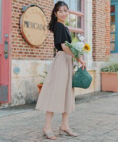 Tiaclasse 【おのののかさん着用】「サマケア」キーネックフレアスリーブトップス