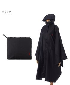 MOONBAT POLO RALPH LAUREN(ポロ ラルフローレン) ポロポニー ポケッタブル レインポンチョ レインコート 無地 フード 収納袋 ロゴ入 レディース