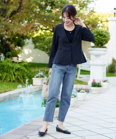 Tiaclasse 【安田美沙子さん着用・洗える】ストレッチストレートデニム