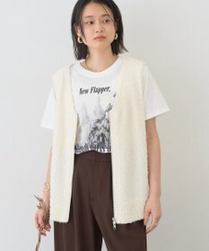 AMERICAN HOLIC ダブルZIPシャギーニットベスト