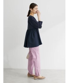 Green Parks バックギャザー布帛切替プルオーバー