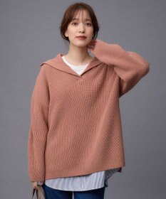 ANY ウールブレンドスキッパーネックニット