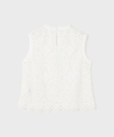 GRACE CONTINENTAL サークルレースノースリーブトップ