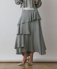 GRACE CONTINENTAL イレヘムサテンスカート