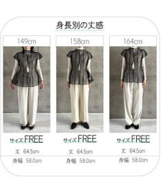 #Newans オーガンジーパネルブラウス