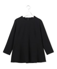 23区 L 【セットアップ対応/洗える】トリアセダブルジョーゼット 2WAYレース襟 ペプラムブラウス