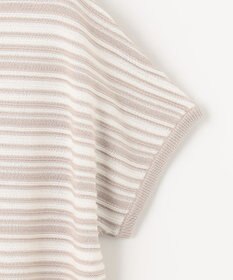 J.PRESS LADIES 【洗える・抗菌防臭】コットンアセテート ランダムガーター柄 ニット