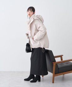 earth music&ecology フーデットパファーコート