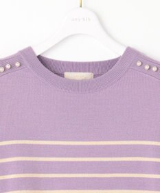 ANY SIS 【Oggi1月号掲載】ショルダーパール調 ニット