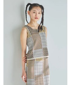 Green Parks ■ＥＳＣＡＲ　ダブルジャカードニットタンク