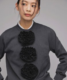 組曲 S 【組曲×setsuko sagittaire】ボンボンフラワー ニット